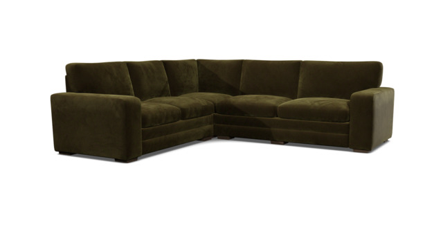 Green Linen 3X2.5 Seater Corner Sofabed - Modern Style Custom Sofa - Sloane Range - image 1