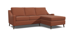 Red 2 Seater Corner Sofa - Modern Style Fabric Luxury Premium Corner Sofa - Weymouth Range - thumbnail 1