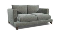 Grey Fabric 2 Seater Sofa - Modern Style Custom Sofa In Easy Clean Fabric - Holland Range - thumbnail 1