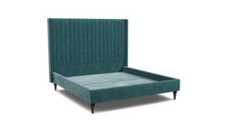 Teal Velvet Super King Size Bed Frame - Modern Style Bed With Headboard In Stain Resistant Velvet - Wokingham Range