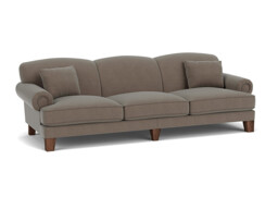 Brown Velvet 5 Seater Sofa - Traditional Style Custom Sofa In Easy Clean Velvet - Thatcham Range