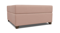 Pink Velvet Footstool Fold Out Bed - Ottoman Pullout Single Bed In Stain Resistant Velvet - Barnet Range