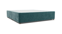 Teal Velvet Super King Size Bed Divan - Modern Style Divan Base In Stain Resistant Velvet - Barnsley Range