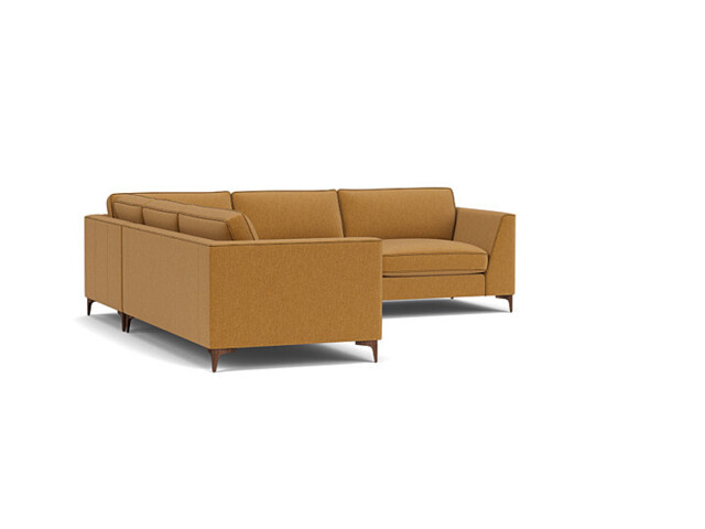 Orange 4 Seater Corner Sofa - Modern Style Fabric Luxury Premium Corner Sofa - Clapham Range - image 1