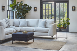 Orange 4 Seater Corner Sofa - Modern Style Fabric Luxury Premium Corner Sofa - Clapham Range - thumbnail 3