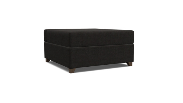 Black Velvet Footstool Fold Out Bed - Ottoman Pullout Single Bed In Easy Clean Velvet - Barnet Range - image 1