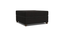 Black Velvet Footstool Fold Out Bed - Ottoman Pullout Single Bed In Easy Clean Velvet - Barnet Range - thumbnail 1