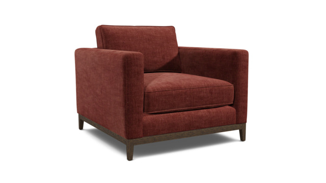 Purple Velvet Armchair - Modern Accent Custom Arm Chair In Easy Clean Velvet - Darwin Range - image 1