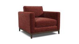 Purple Velvet Armchair - Modern Accent Custom Arm Chair In Easy Clean Velvet - Darwin Range