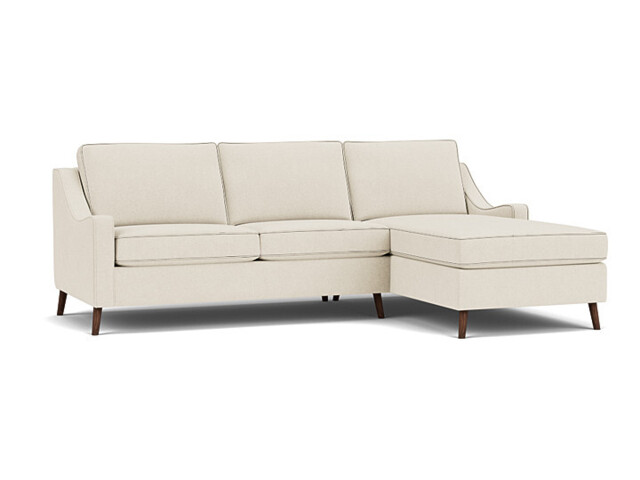 White 3.5 Seater Corner Sofa - Modern Style Fabric Luxury Premium Corner Sofa - Weymouth Range - image 1