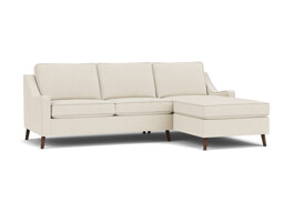 White 3.5 Seater Corner Sofa - Modern Style Fabric Luxury Premium Corner Sofa - Weymouth Range - thumbnail 1