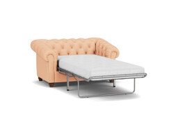 Pink Velvet Loveseat Armchair Sofabed - Traditional Style Single Chair Bed In Stain Resistant Velvet - Wantage Range
