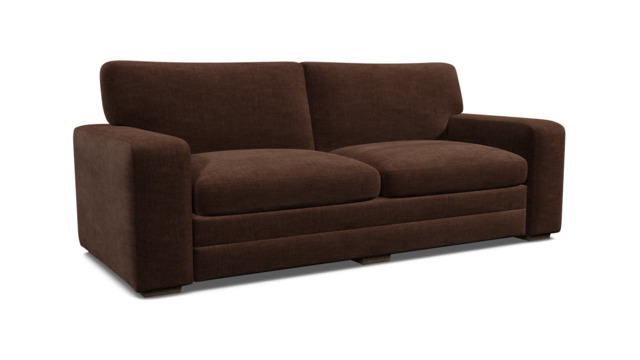 Brown Velvet 3.5 Seater Sofa - Modern Style Custom Sofa In Easy Clean Velvet - Sloane Range - image 1