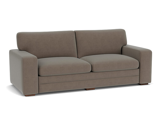 Brown Velvet 3.5 Seater Sofa - Modern Style Custom Sofa In Easy Clean Velvet - Sloane Range - image 1