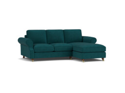 Kendal 2 Seater Chaise Sofa Bed teal