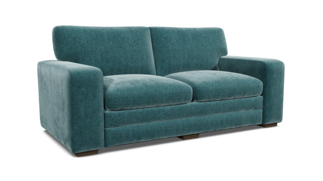 Teal Velvet 3 Seater Sofa - Modern Style Custom Sofa In Stain Resistant Velvet - Sloane Range - image 1