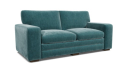 Teal Velvet 3 Seater Sofa - Modern Style Custom Sofa In Stain Resistant Velvet - Sloane Range