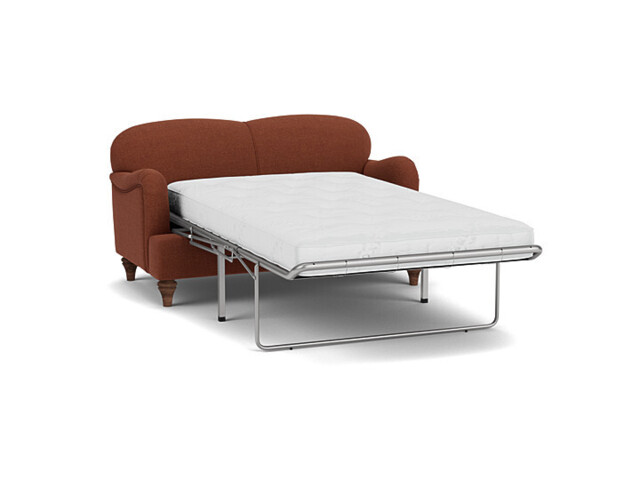 Red Velvet 2 Seater Sofabed - Traditional Fold Out Custom Sofa Bed In Easy Clean Velvet - Lincoln Range - image 1