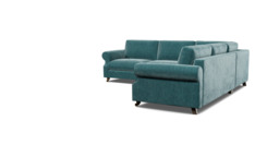 Kendal 3.5 Seater Corner Sofa Bed teal