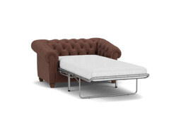 Purple Velvet Loveseat Armchair Sofabed - Traditional Style Single Chair Bed In Easy Clean Velvet - Wantage Range - thumbnail 1