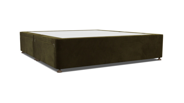 Green Linen Super King Size Bed Divan - Modern Style Divan Base - Barnsley Range - image 1