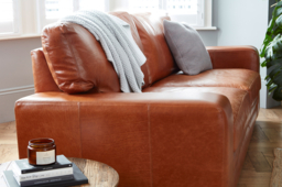 Cream Fabric 4 Seater Sofa - Modern Style Custom Sofa Settee - Sloane Range - thumbnail 3