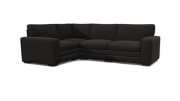 Black Velvet 3X1.5 Seater Corner Sofabed - Modern Fold Out Custom Sofa Bed In Easy Clean Velvet - Sloane Range - thumbnail 1