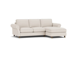 Kendal 3 seater Chaise Sofa Bed  cream