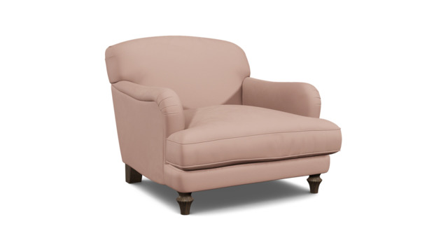 Pink Velvet Armchair - Traditional Accent Custom Arm Chair In Stain Resistant Velvet - Evelyn Range - image 1