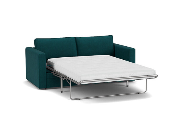 Teal Velvet 3.5 Seater Sofabed - Modern Fold Out Custom Sofa Bed In Stain Resistant Velvet - Bromley Range - image 1