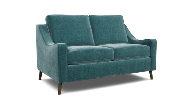 Teal Velvet 2 Seater Sofa - Modern Style Custom Sofa In Stain Resistant Velvet - Weymouth Range - image 1