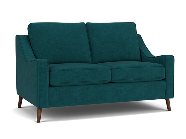 Teal Velvet 2 Seater Sofa - Modern Style Custom Sofa In Stain Resistant Velvet - Weymouth Range - image 1
