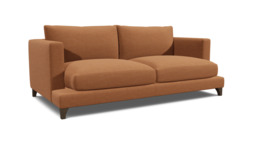 Orange Velvet 4 Seater Sofa - Modern Style Custom Sofa In Stain Resistant Velvet - Holland Range - thumbnail 1