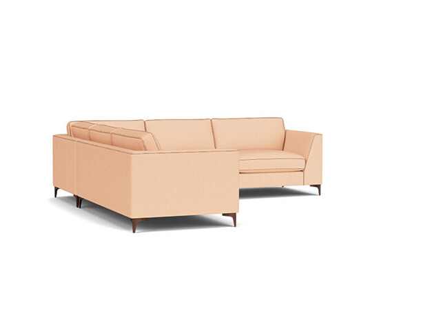 Pink 4 Seater Corner Sofa - Modern Style Fabric Luxury Premium Corner Sofa - Clapham Range - image 1