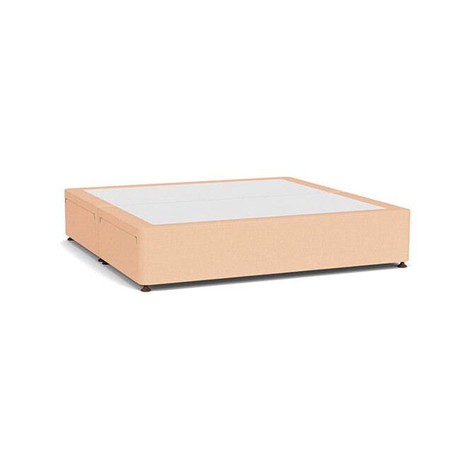 Pink Velvet Emperor Size Bed Divan - Modern Style Divan Base In Stain Resistant Velvet - Barnsley Range - image 1