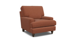 Red Velvet Armchair - Modern Accent Custom Arm Chair In Easy Clean Velvet - Whinfell Range