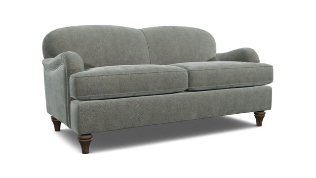 Grey Fabric 3 Seater Sofa - Traditional Style Custom Sofa In Easy Clean Fabric - Lincoln Range - image 1