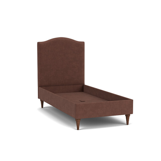 Purple Velvet Single Bed Frame - Traditional Low End With Large Headboard In Easy Clean Velvet - Avebury Range - image 1