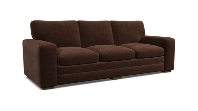 Brown Velvet 4 Seater Sofa - Modern Style Custom Sofa In Easy Clean Velvet - Sloane Range - image 1
