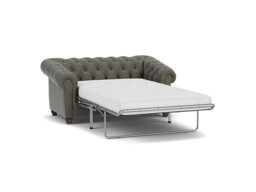 Grey Fabric 2 Seater Sofabed - Traditional Chesterfield Style Custom Sofa Bed In Easy Clean Fabric - Wantage Range