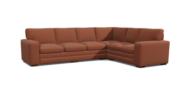 Red Velvet 4X2 Seater Corner Sofa - Modern Style Custom Sofa In Easy Clean Velvet - Sloane Range - image 1