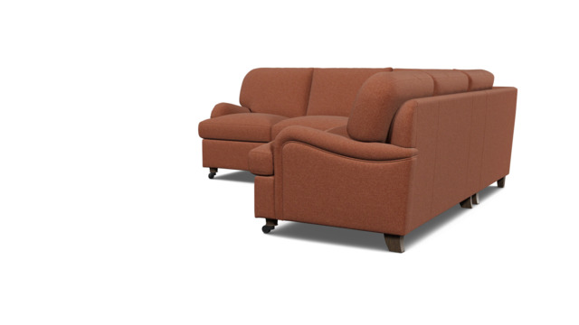 Red Velvet 2X2 Seater Corner Sofabed - Traditional Fold Out Custom Sofa Bed In Easy Clean Velvet - Helston Range - image 1