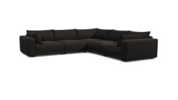 Wimbledon Even Sided Corner Sofa black - thumbnail 1
