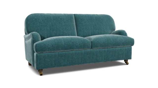 Teal Velvet 3 Seater Sofabed - Traditional Fold Out Custom Sofa Bed In Stain Resistant Velvet - Helston Range - image 1