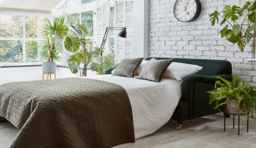 Teal Velvet 3 Seater Sofabed - Traditional Fold Out Custom Sofa Bed In Stain Resistant Velvet - Helston Range - thumbnail 2