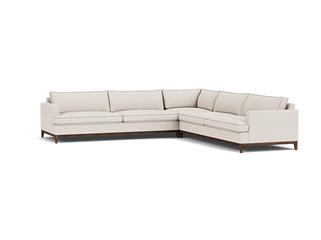 Cream 4 Seater Corner Sofa - Modern Style Fabric Luxury Premium Corner Sofa - Oakham Range - image 1