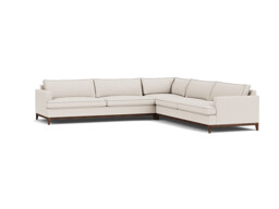 Cream 4 Seater Corner Sofa - Modern Style Fabric Luxury Premium Corner Sofa - Oakham Range - thumbnail 1