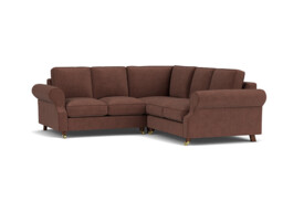 Purple 2 Seater Corner Sofa - Modern Style Fabric Luxury Premium Corner Sofa - Kendal Range - thumbnail 1