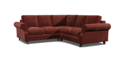 Purple 2 Seater Corner Sofa - Modern Style Fabric Luxury Premium Corner Sofa - Kendal Range - thumbnail 1