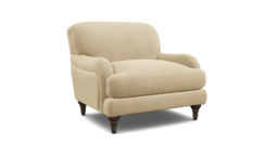 Cream Fabric Armchair - Traditional Accent Custom Arm Chair - Ryde Range